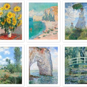 Ink Inc. Pintores de maestros impresionistas de Monet Van Gogh Decoración de pared del museo Nenúfares girasoles océano (pinturas de moneta juego Ink Inc. Pintores de maestros impresionistas de Monet Van Gogh Decoración de pared del museo Nenúfares girasoles océano (pinturas de moneta juego