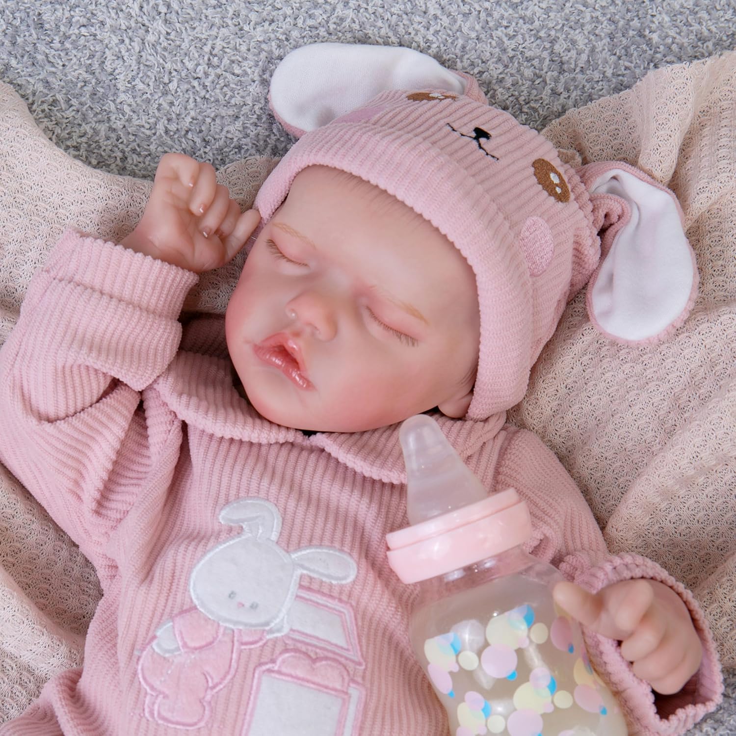 Milidool Muñecas de bebé recién nacidas realistas de 20 pulgadas que se ven reales de silicona recién nacidas, muñecas de bebé de cuerpo completo de