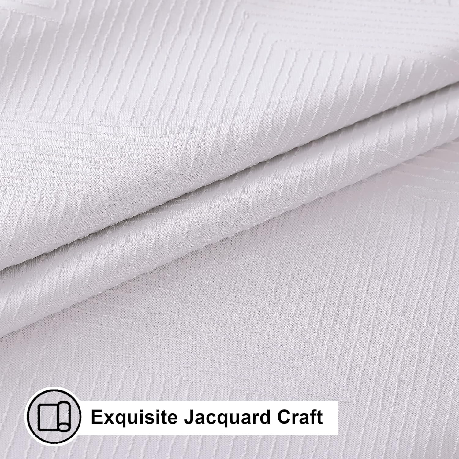 Aiyufeng Cortinas blancas de oscurecimiento de habitación para sala de estardormitorio de 84 pulgadas de largo, 2 paneles, cortinas filtrantes de