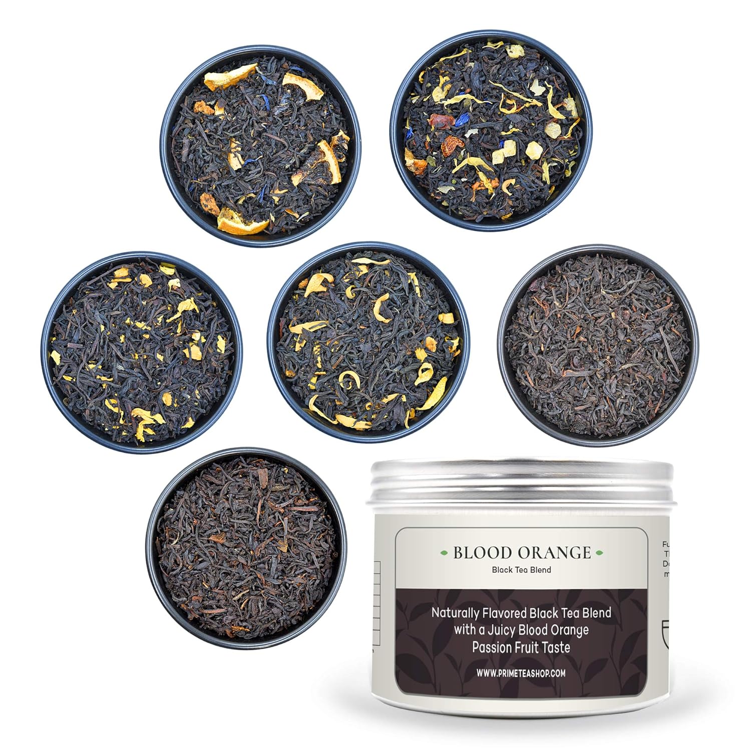 Prime Tea – Juego de muestras de té negro – Caja de té de frutas variada con hierbas, frutas y especias mezclas de té de hojas sueltas, surtido