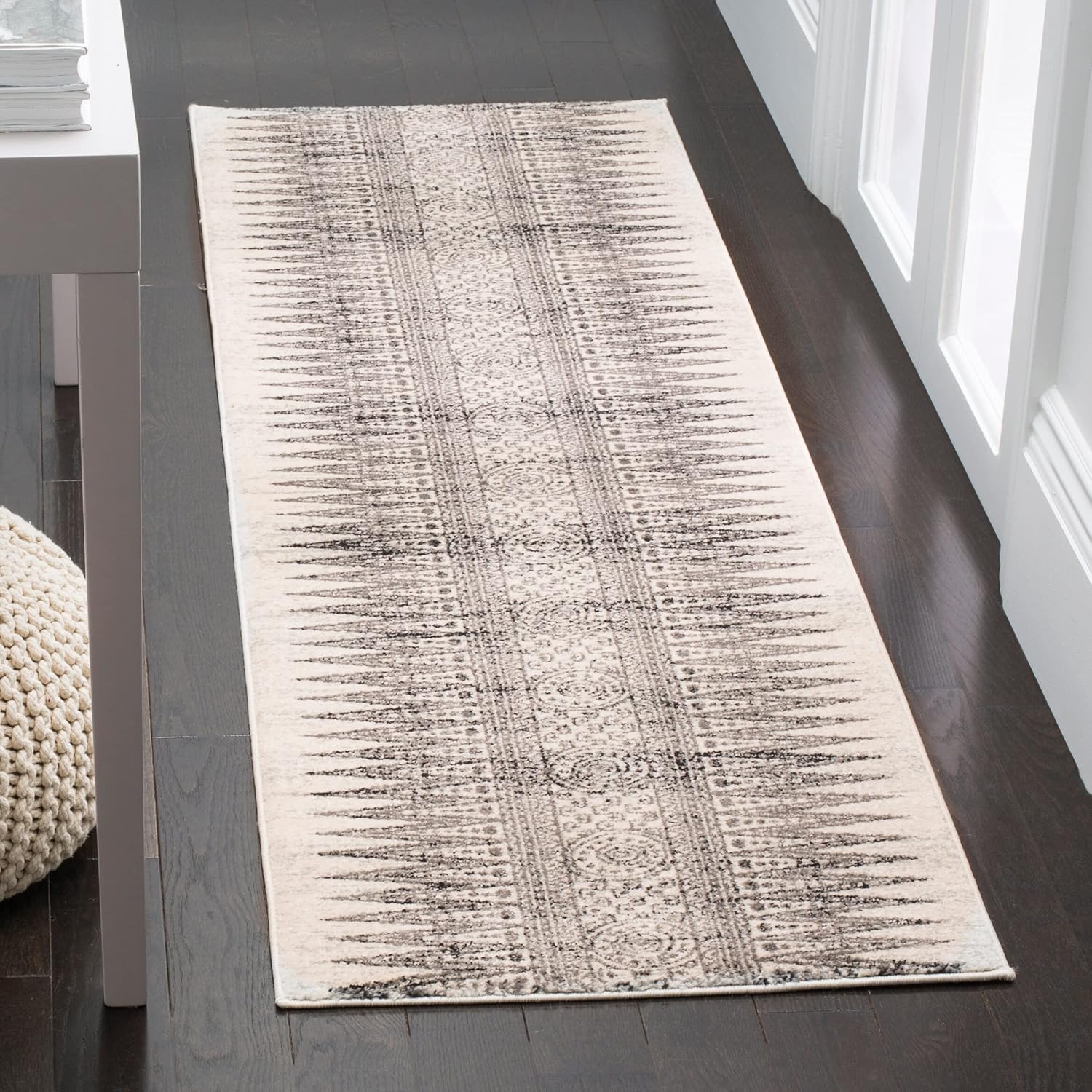 Safavieh Evoke Collection EVK226 – Tapete bohemio, diseño vintage., Polipropileno, Marfil gris