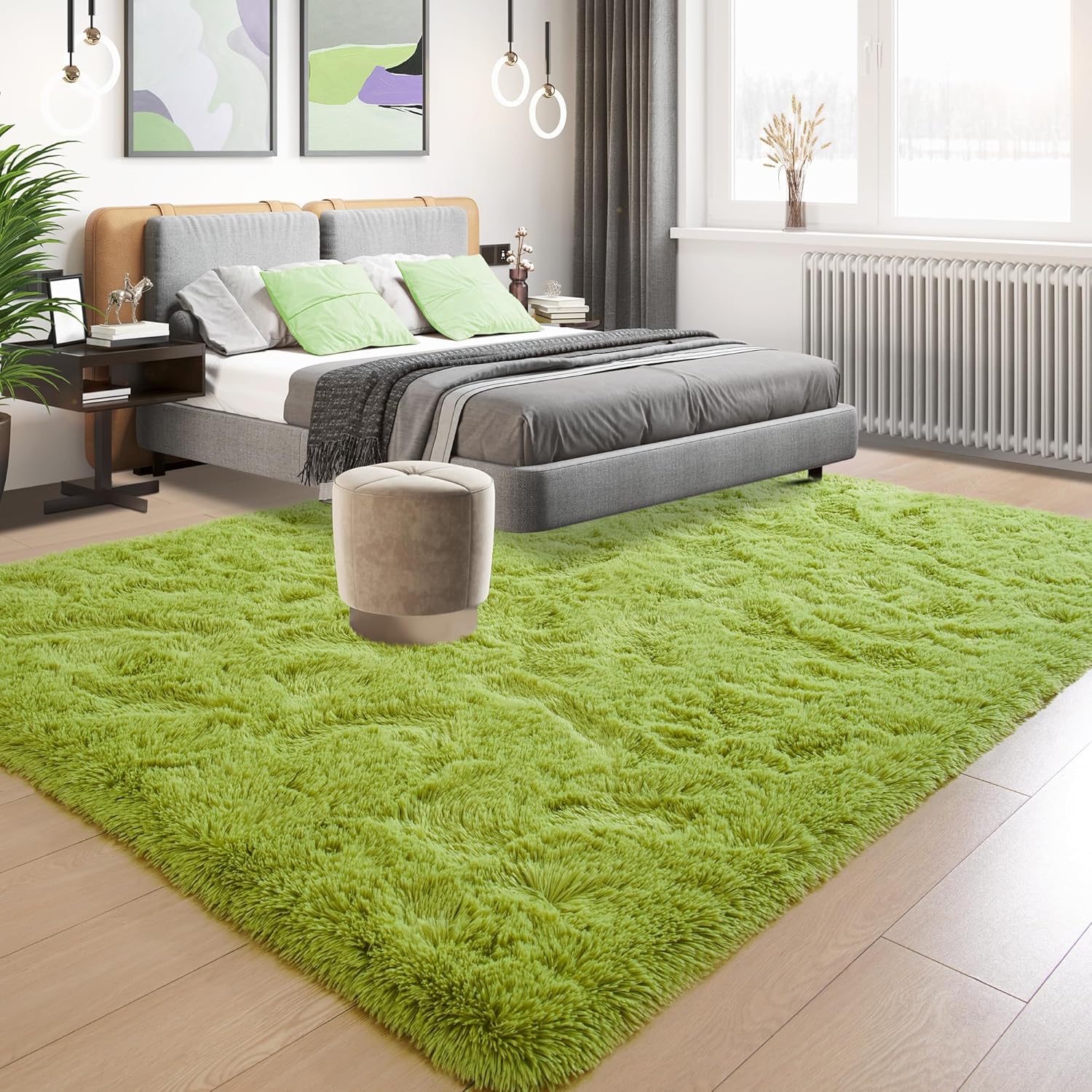 Tepook Alfombras súper suaves y esponjosas para sala de estar, de 8 x 10 pies, para dormitorio, modernas alfombras peludas para niños, alfombra de