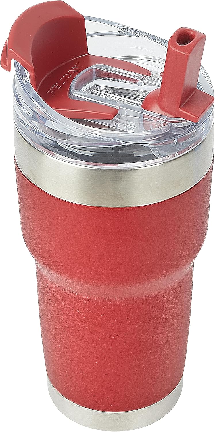 Pelican Hydration Pelican Traveler – Vaso aislado al vacío de 22 onzas, de acero inoxidable, doble pared, con tapa doble, taza de café aislada con