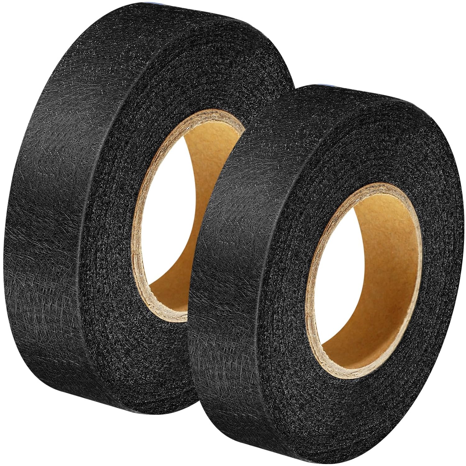Outus 2 rollos de cinta de fusión de tela adhesiva para el dobladillo, cinta adhesiva para planchar cada 12 pulgada (negro claro, negro pesado, 27