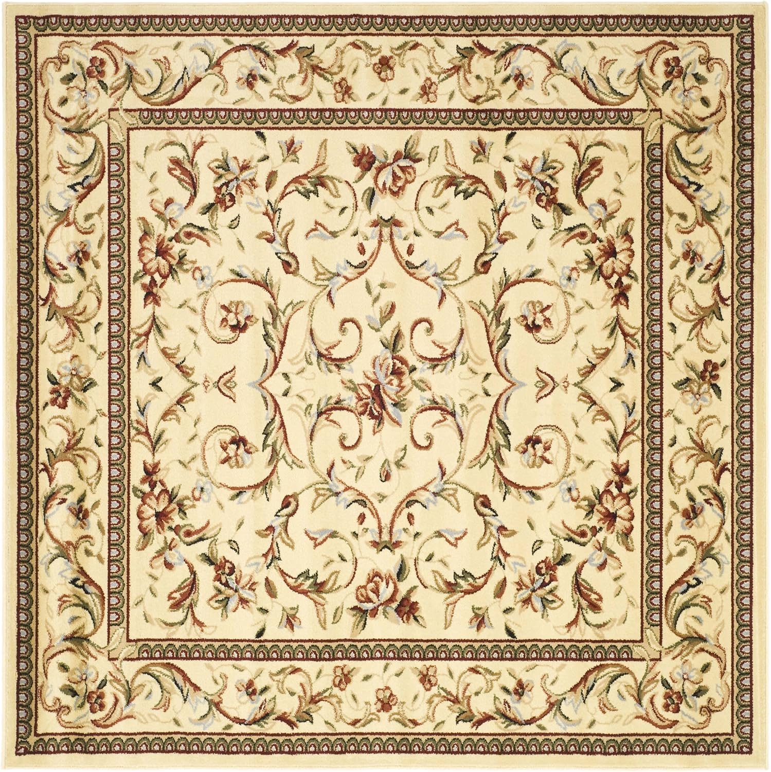 SAFAVIEH Lyndhurst Collection LNH322A – Alfombra cuadrada de 10 pies, diseño tradicional oriental, no desprende pelusa, para sala de estar,