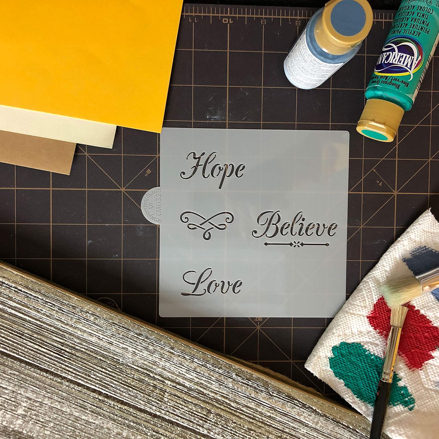 Plantillas de diseño con diseño de galletas y manualidades de Hope, Believe, Love Cookie and Craft