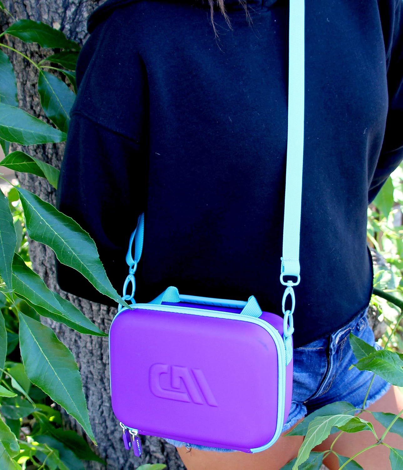 CASEMATIX Funda de viaje para cámara de juguete compatible con KidiZoom PrintCam, recambios de papel y cargador con correa de hombro ajustable,