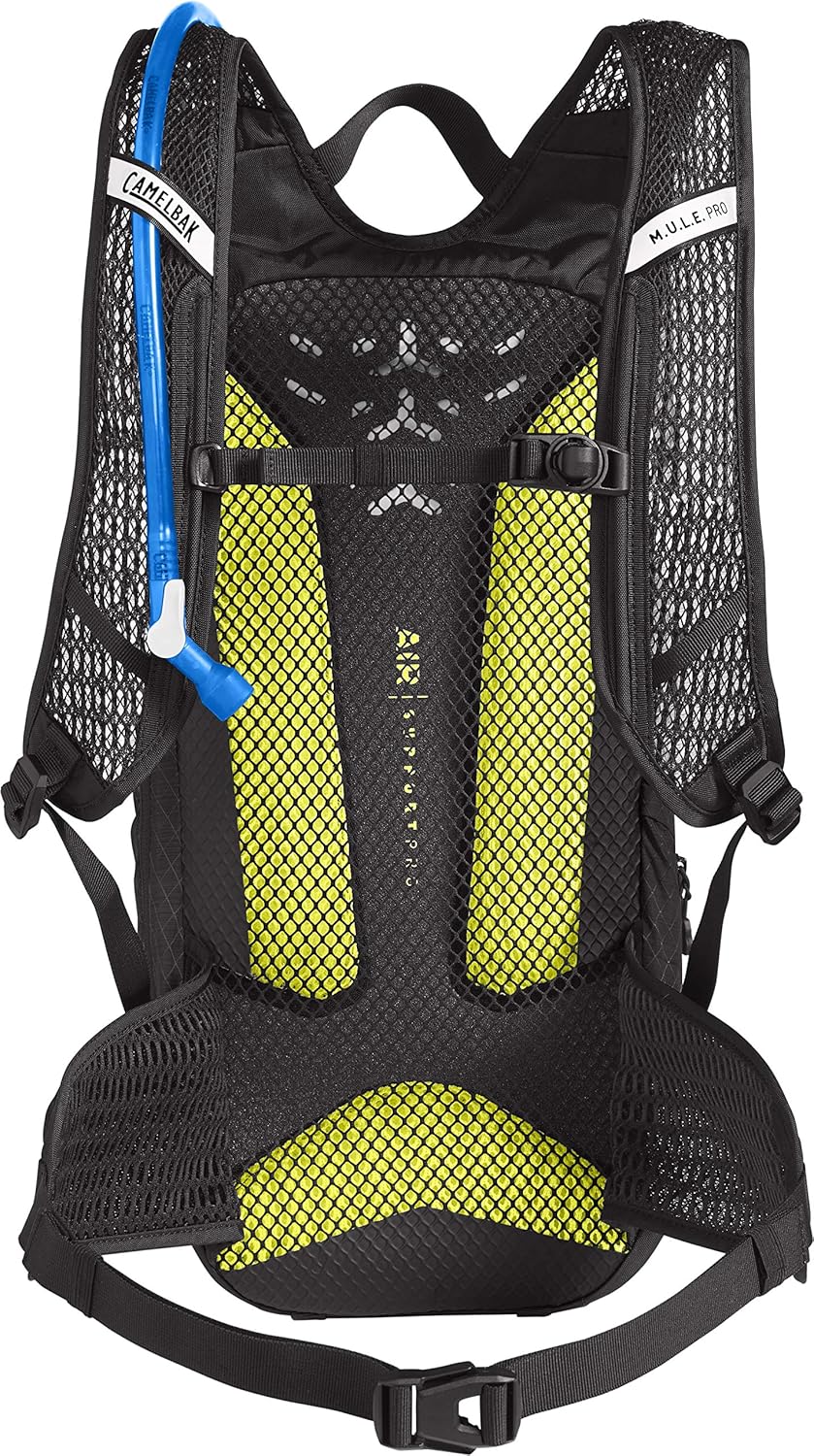 CamelBak M.U.L.E. Pro 14 Mochila de hidratación para bicicleta, 100 onzas, tecnología de mapeo corporal
