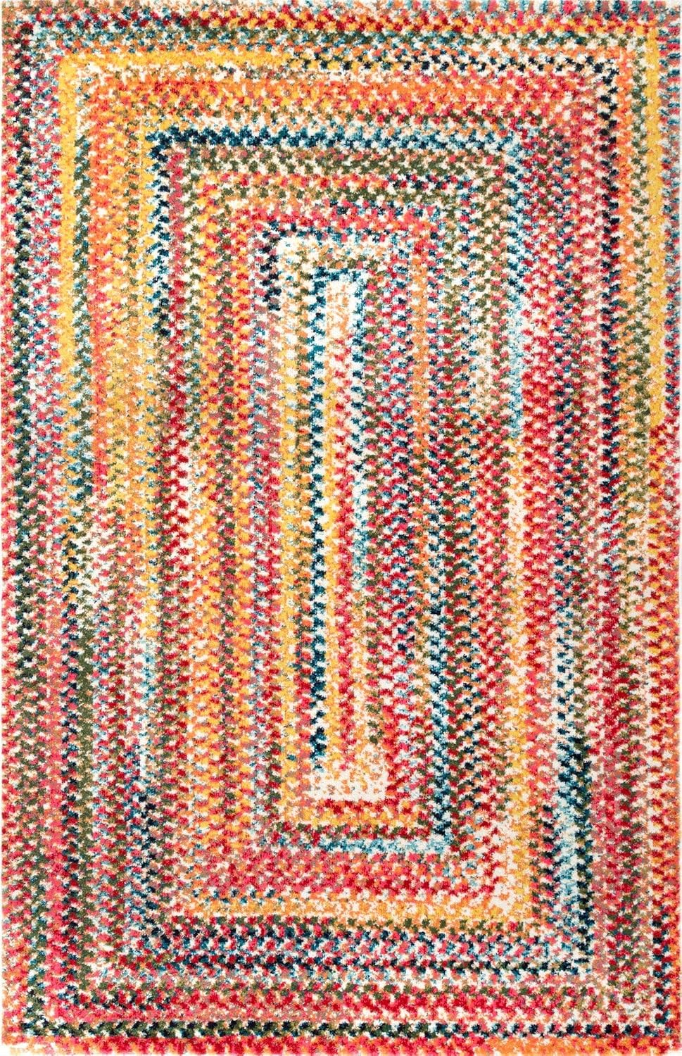 nuLOOM Hargis Labyrinth – Alfombra de área, 8 x 10, multicolor claro
