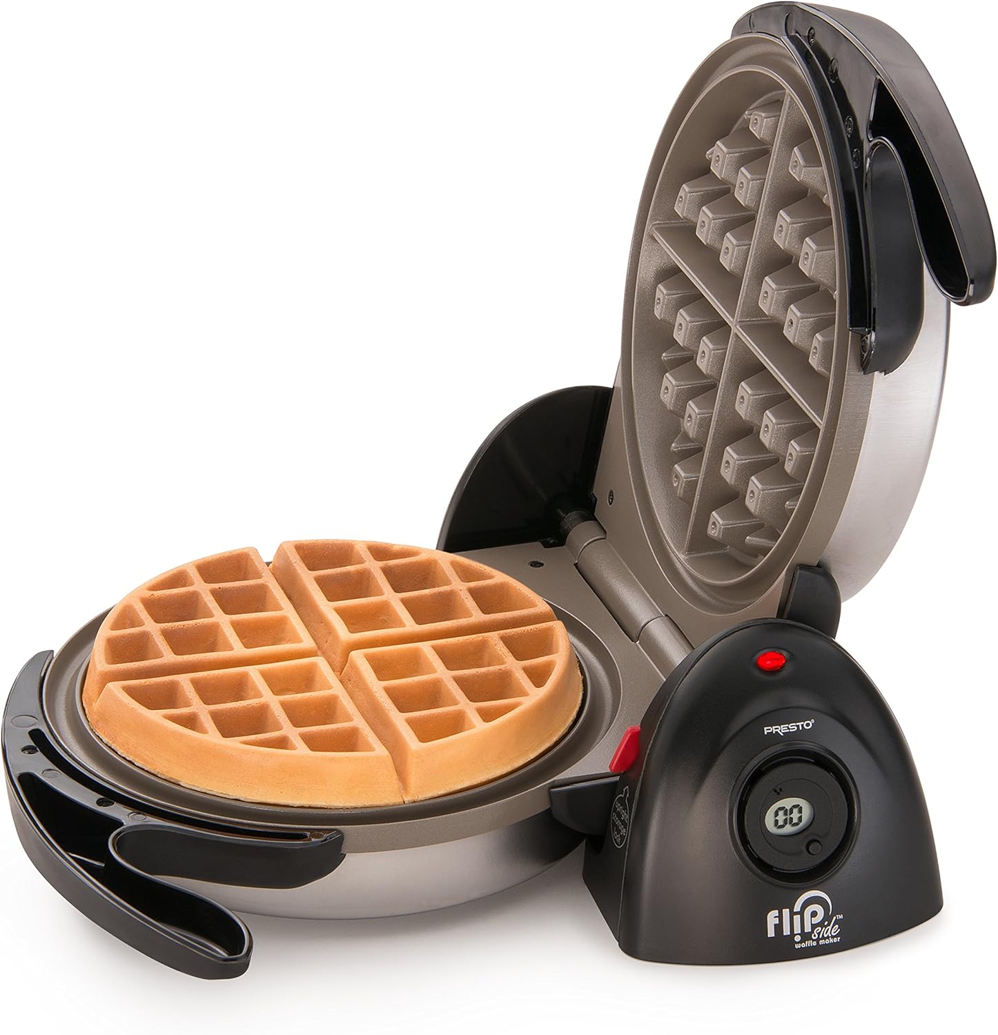 Presto Máquina de gofres rellena Stuffler + waflera belga de cerámica FlipSide Presto