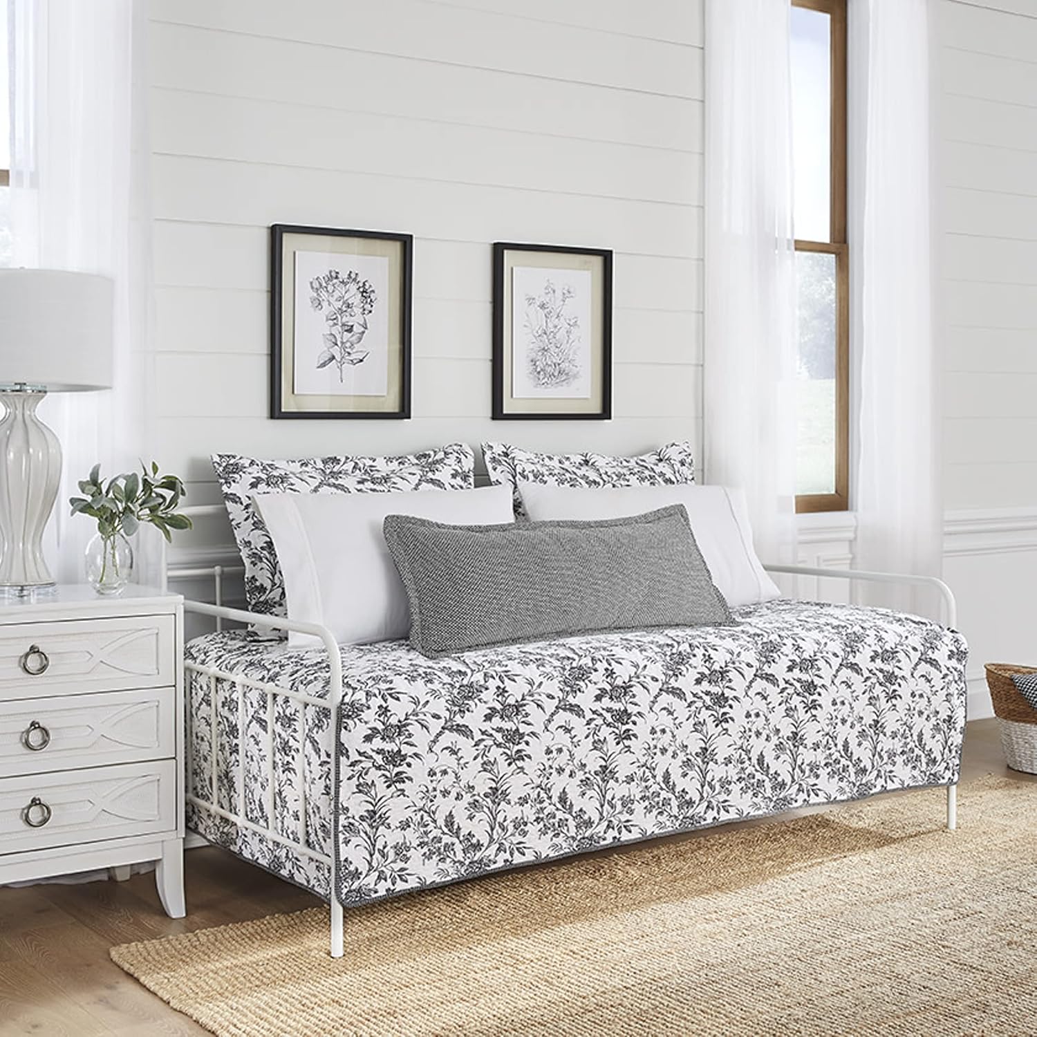Laura Ashley Inicio – Juego de sofá cama, ropa de cama ligera con fundas de almohada y fundas de almohada a juego, decoración del hogar para todas