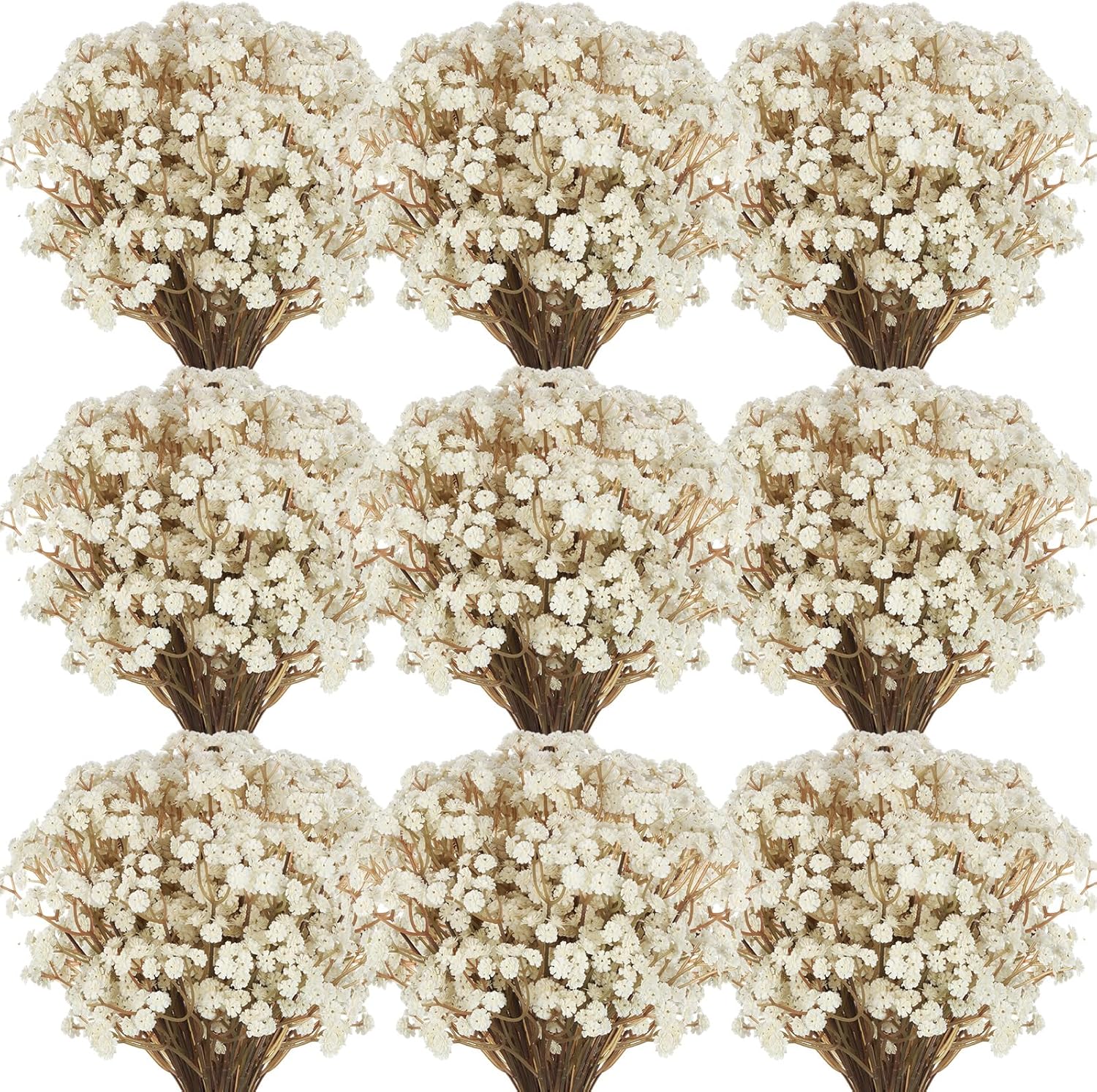 50 piezas de plástico artificial Gypsophila – Espray de flores blancas para ramos de boda, centros de mesa, arreglos florales para el día de San