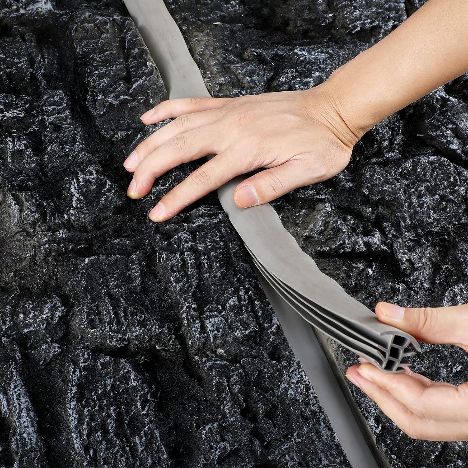 Llenador de juntas de expansión de hormigón, relleno de grietas de entrada, tira de goma EPDM flexible para reparación de grietas de concreto,