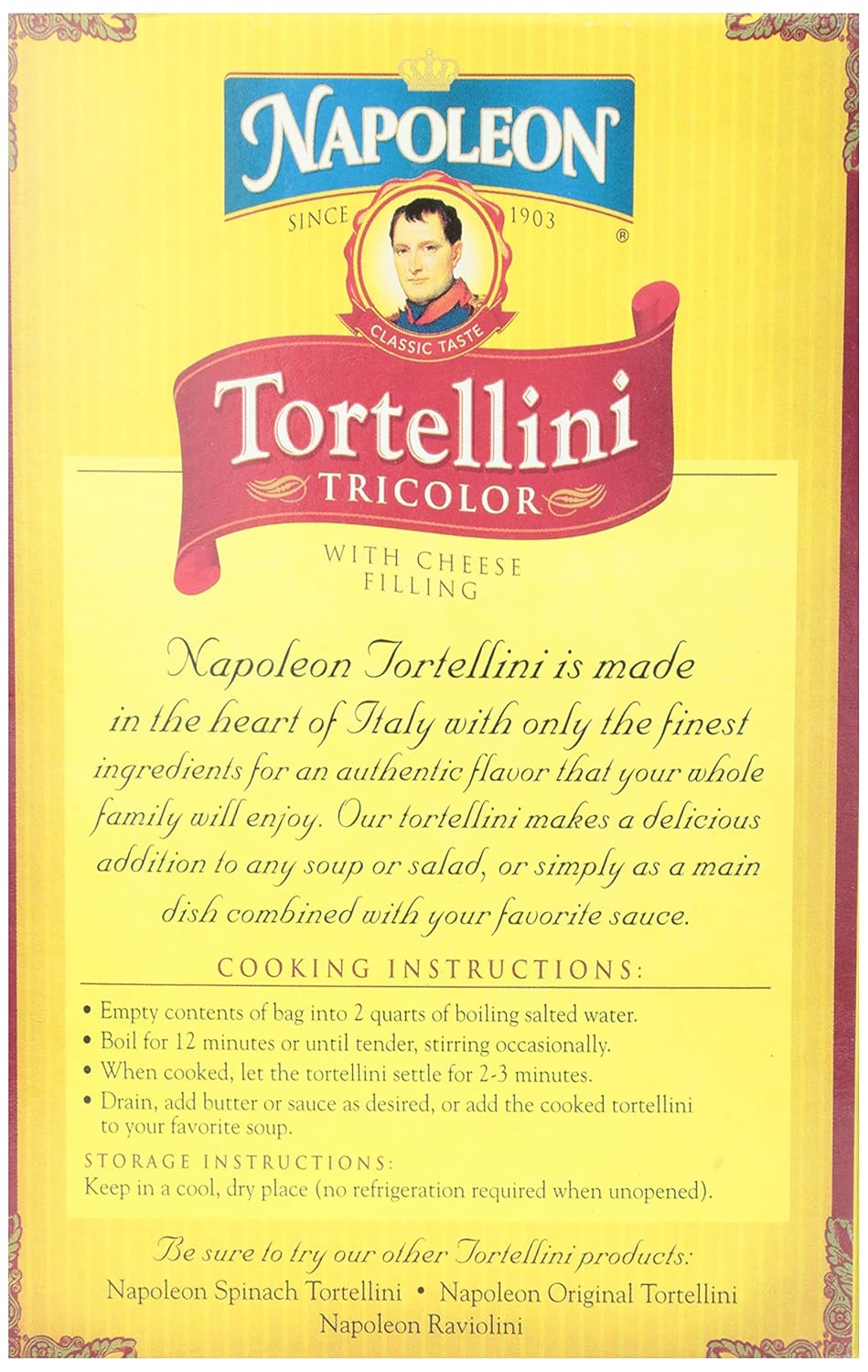 Napoleon Tortellini tricolor, 8 oz
