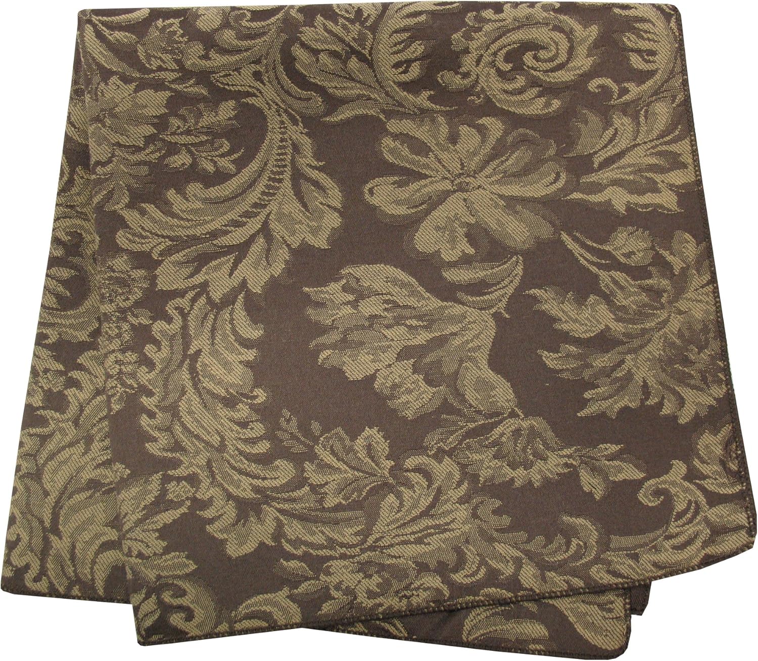 Ultimate Textile -1 docena- Servilletas de cóctel Miranda de tela de damasco de 10 x 10 pulgadas, color marrón chocolate