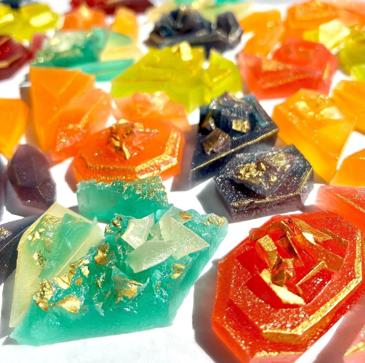 Caja de 8 sabores, caramelo de cristal Kohakutou, caramelo vegano sin gluten totalmente natural, caramelo de gelatina de cristal de piedras