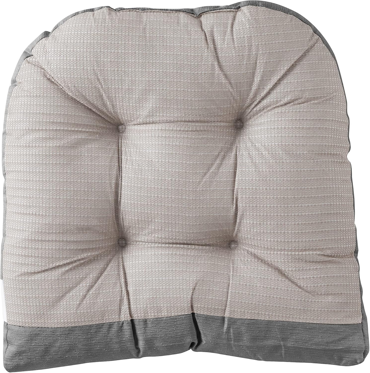 Sweet Home Collection Cojín para silla mecedora de alta calidad, antideslizante, parte superior e inferior con lazos, juego de 2 piezas, color gris