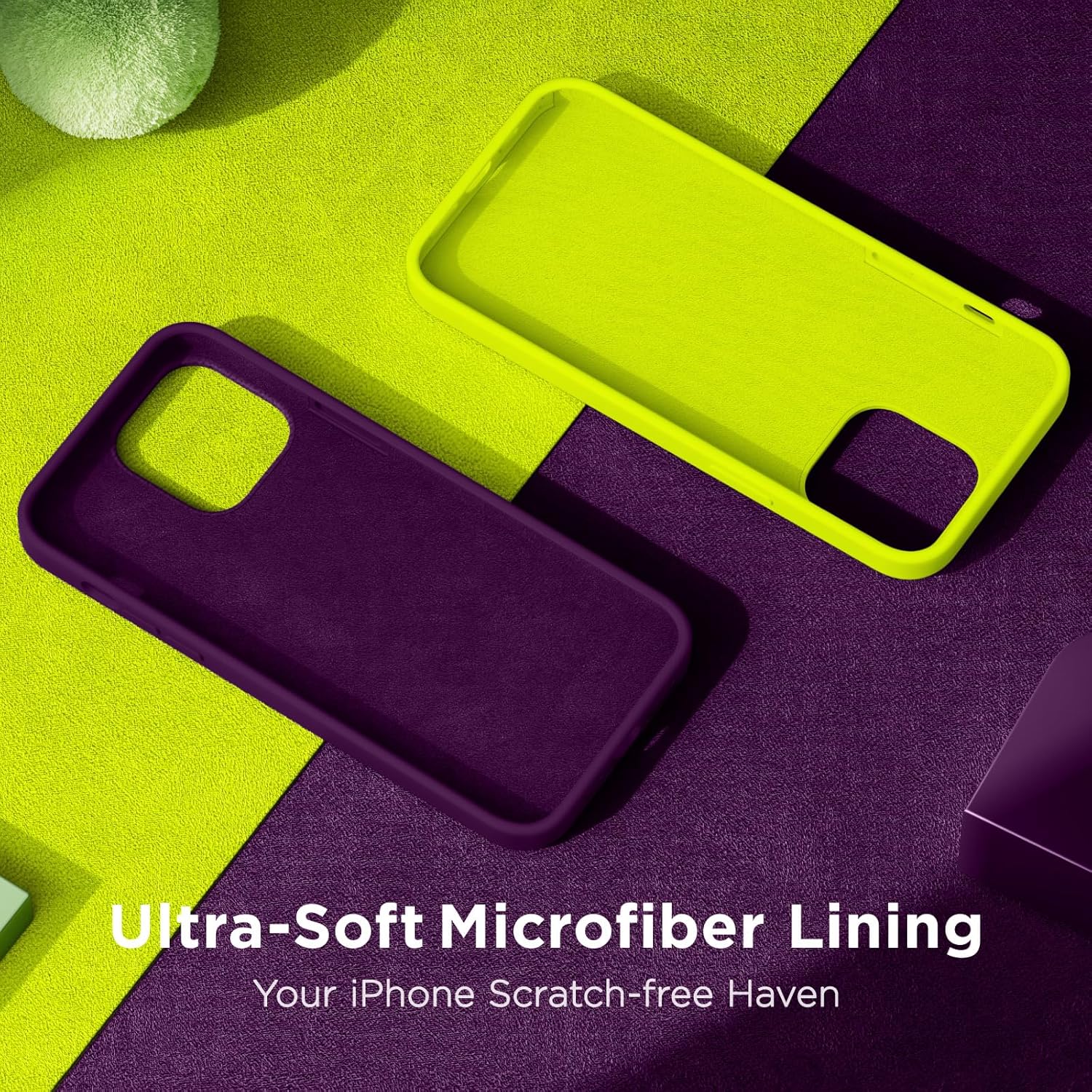 Cordking Funda para iPhone 14 Pro Max, silicona líquida de alta calidad a prueba de golpes para iPhone 14 ProMax con forro de microfibra suave