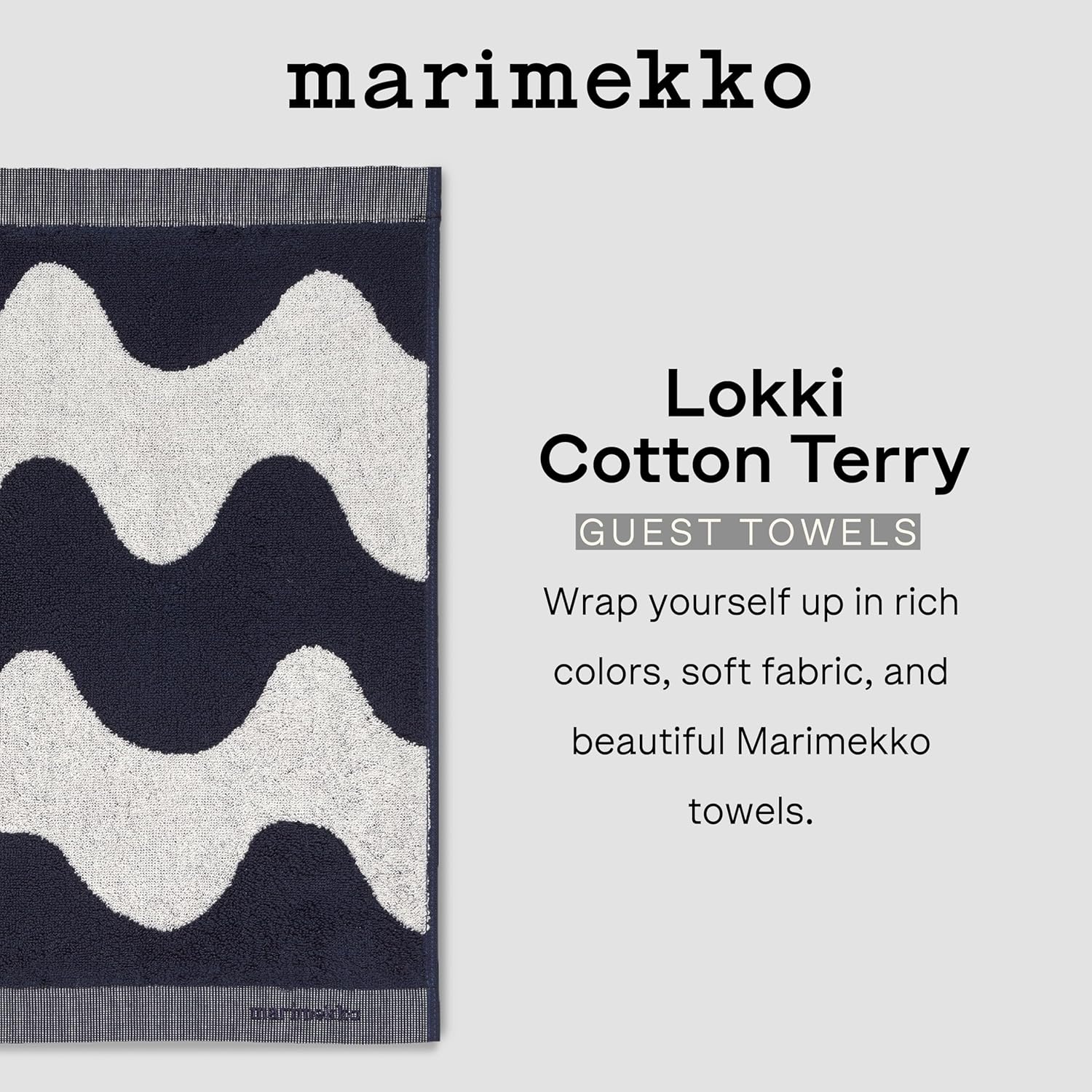 MARIMEKKO – Toalla de baño de algodón Lokki (amarillo)