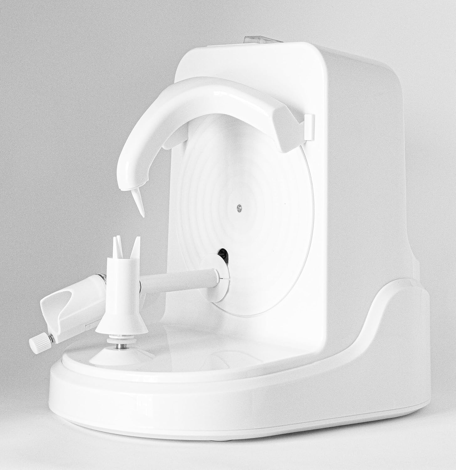 Pelamatic Pelador eléctrico de frutas, versátil pelador automático de naranja, manzana, patatas, acero inoxidable duradero, fácil de usar, blanco,