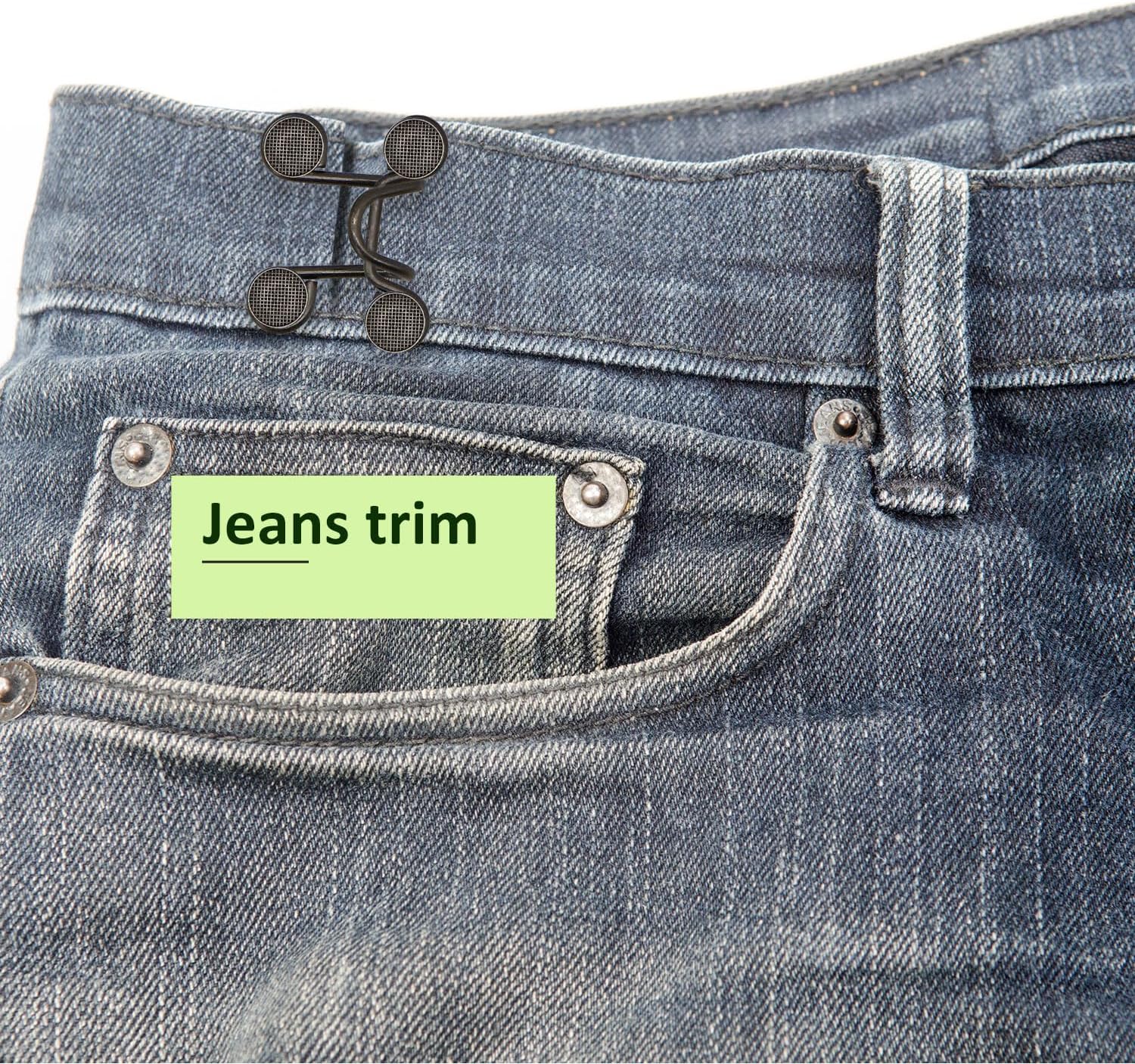 Conjunto de extensor de cintura ajustable con hebilla de cintura, extensor de jeans, extensor de cintura, alfileres de botón, sin costura, D1-NZKSYK