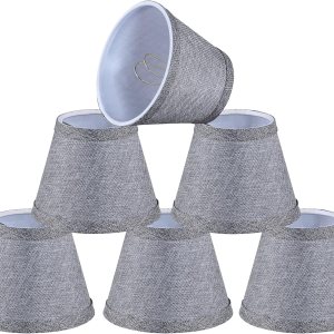 Aspen Creative 51023-6 Imperio de tapa dura, pantalla de tela texturizada de lino con clip, 3 pulgadas superior x 5 pulgadas inferior x 4 pulgadas Aspen Creative 51023-6 Imperio de tapa dura, pantalla de tela texturizada de lino con clip, 3 pulgadas superior x 5 pulgadas inferior x 4 pulgadas