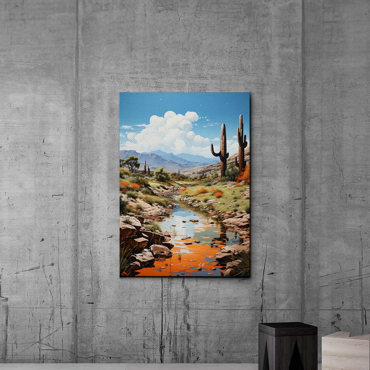 Red Mesa, Archival Print of Landscape Prints of Red Mountain in Mesa, Arizona, Canvas, Home Decor