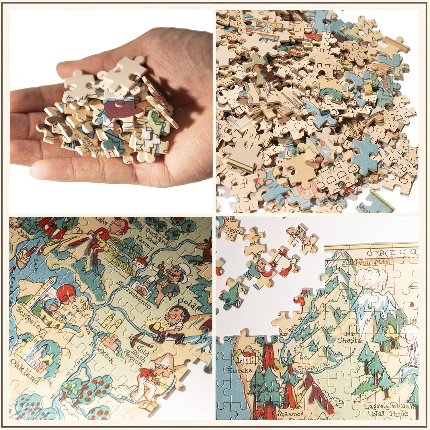 Rompecabezas para adultos 1000 piezas Arkansas mapa de madera rompecabezas juegos de rompecabezas Estados Unidos del estado rompecabezas mapa decorar