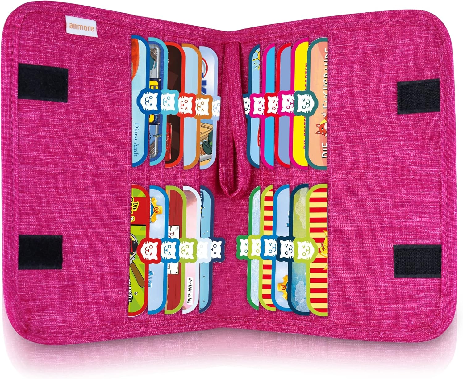 Carpeta de tarjetas compatible con tarjetas de jugador Yoto, 20 bolsillos para hasta 60 tarjetas, carpetas portátiles de álbum de tarjetas,
