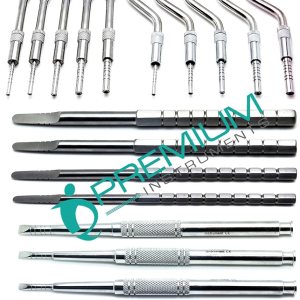 Student Hueso Dental spreading osteotomes rectos y curvos punta Mead Mallet cinceles Instrumento 20Pcs Student Hueso Dental spreading osteotomes rectos y curvos punta Mead Mallet cinceles Instrumento 20Pcs