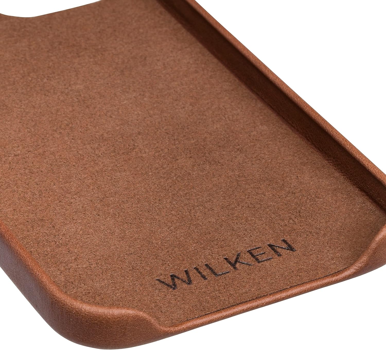 Wilken – Funda de cuero envuelta compatible con iPhone, compatible con MagSafe y carga inalámbrica, cuero de grano superior, protección de pantalla
