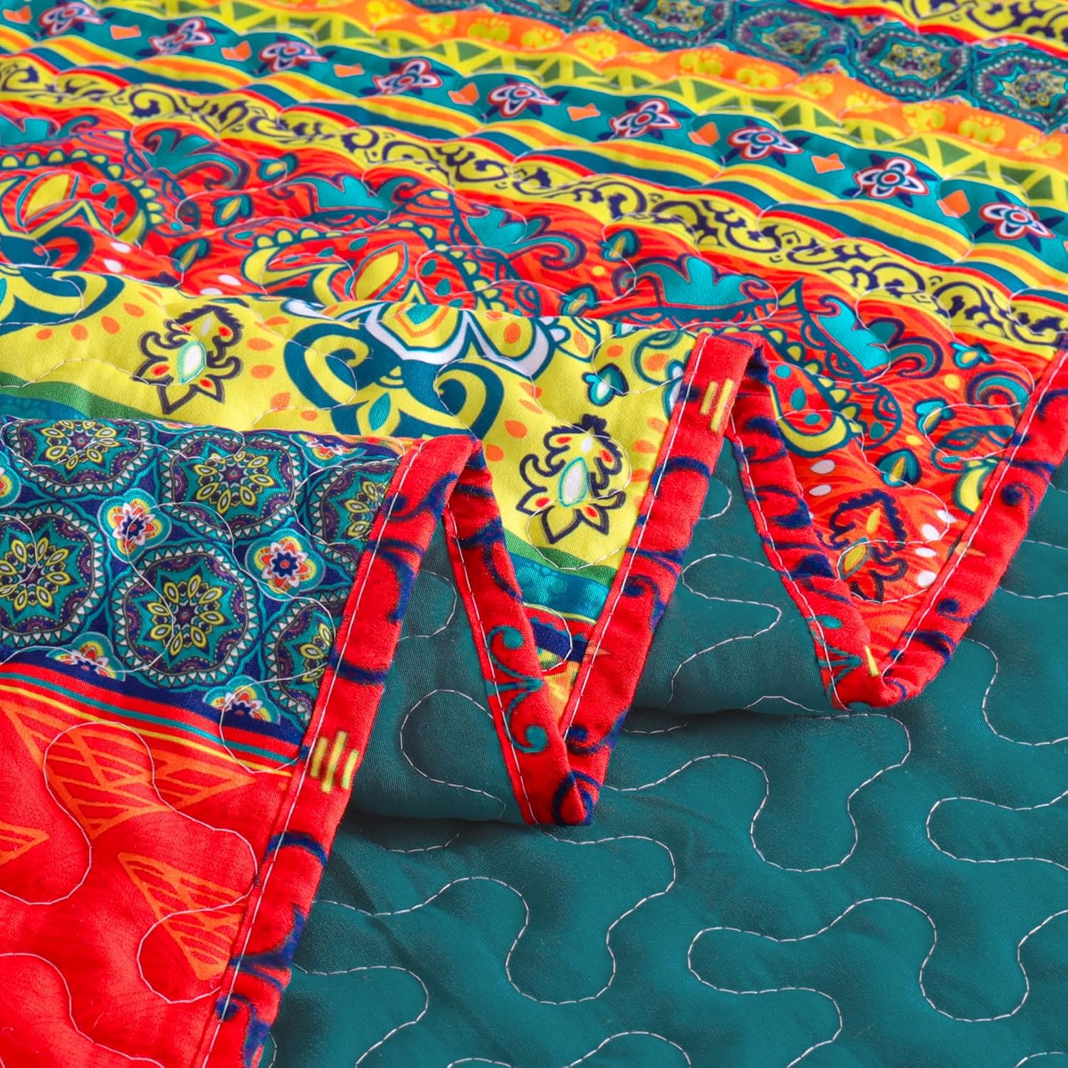 Lujo Reversible 100% algodón clásico Boho a rayas a cuadros Cobija 60 x 50 pulgadas se puede lavar a máquina y secar en secadora, Algodón, Patrón 3,