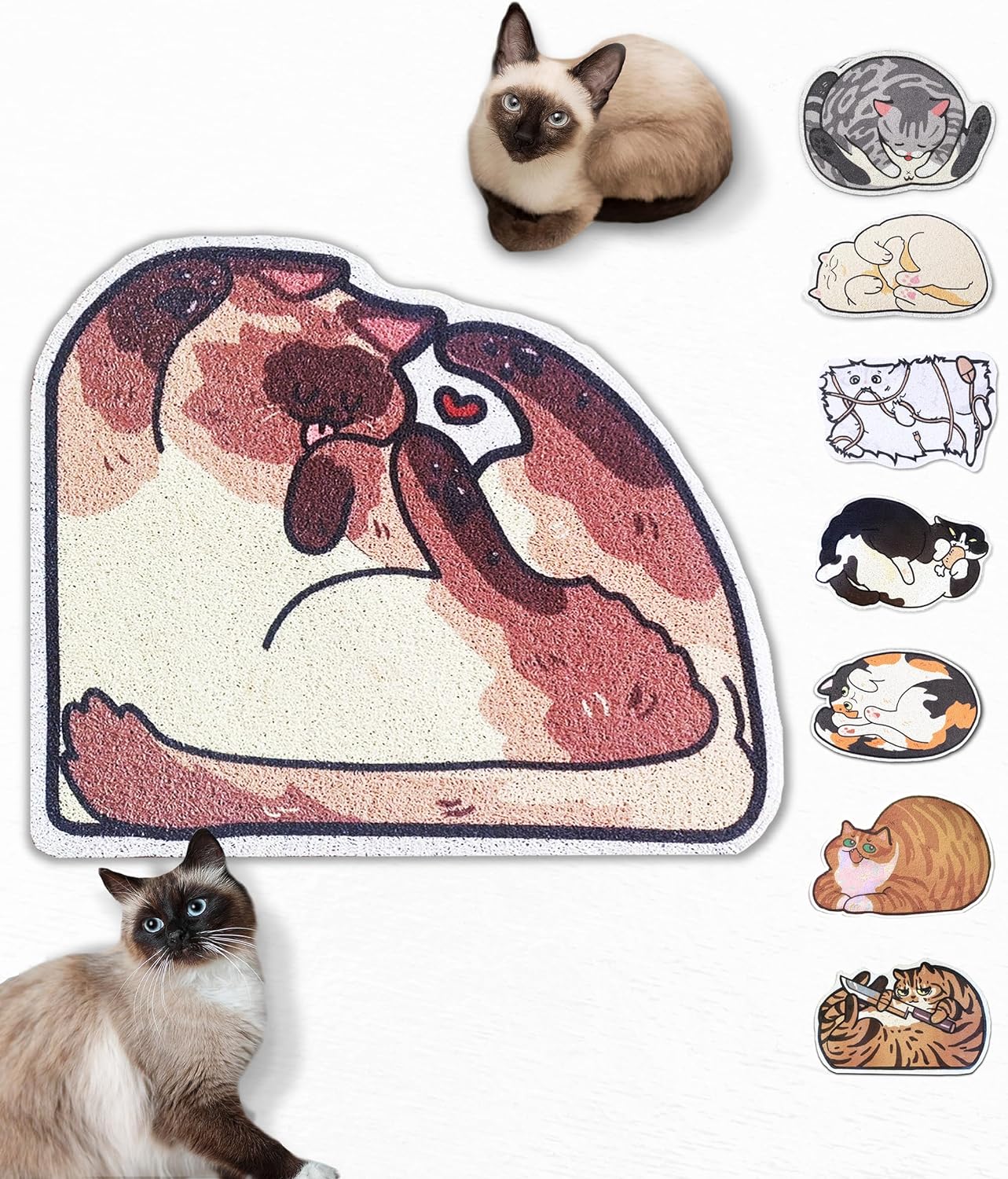 Lukamoo Bonita alfombra de arena para gatos (32 x 24 pulgadas), extra grande y XL, para arena para gatos y bonita caja de arena para gatos,