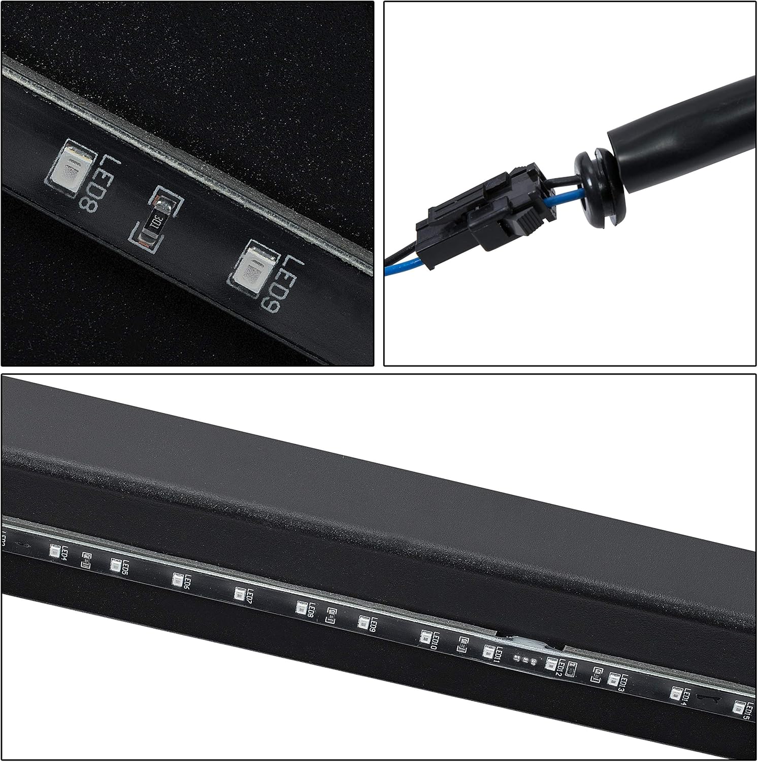 KUAFU Paso de enganche universal con luz de freno LED para receptor de remolque de camión de remolque de camión barra de paso de remolque protector