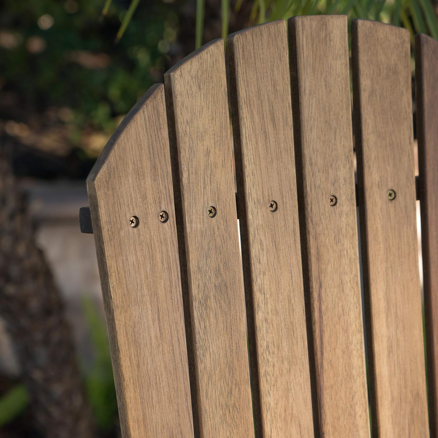 Christopher Knight Home Malibu Taburetes de bar Adirondack de madera de acacia para exteriores, juego de 2 piezas, teñido natural