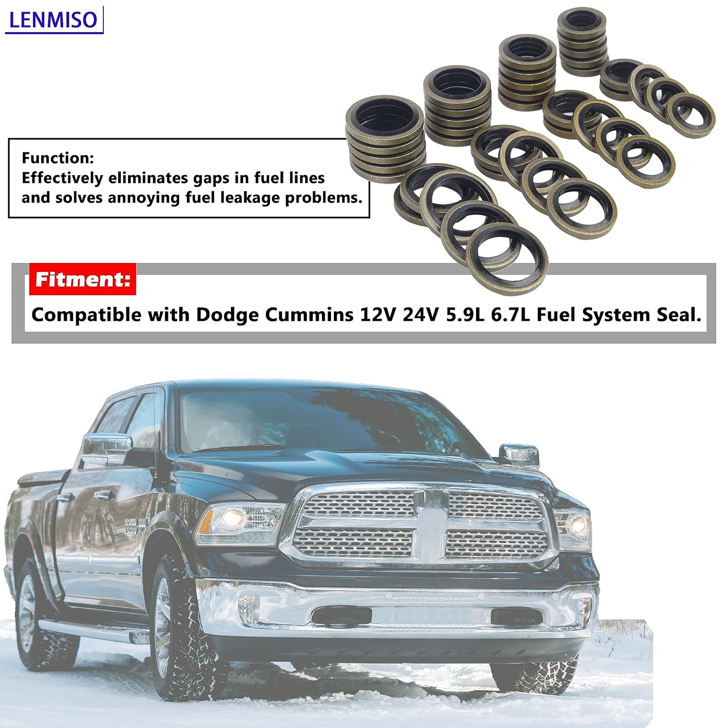 LENMISO Arandelas de sellado de combustible aptas para Banjo Bolt de 0.315 in, 0.394 in, 0.472 in, 0.551 in, compatible con el sistema de
