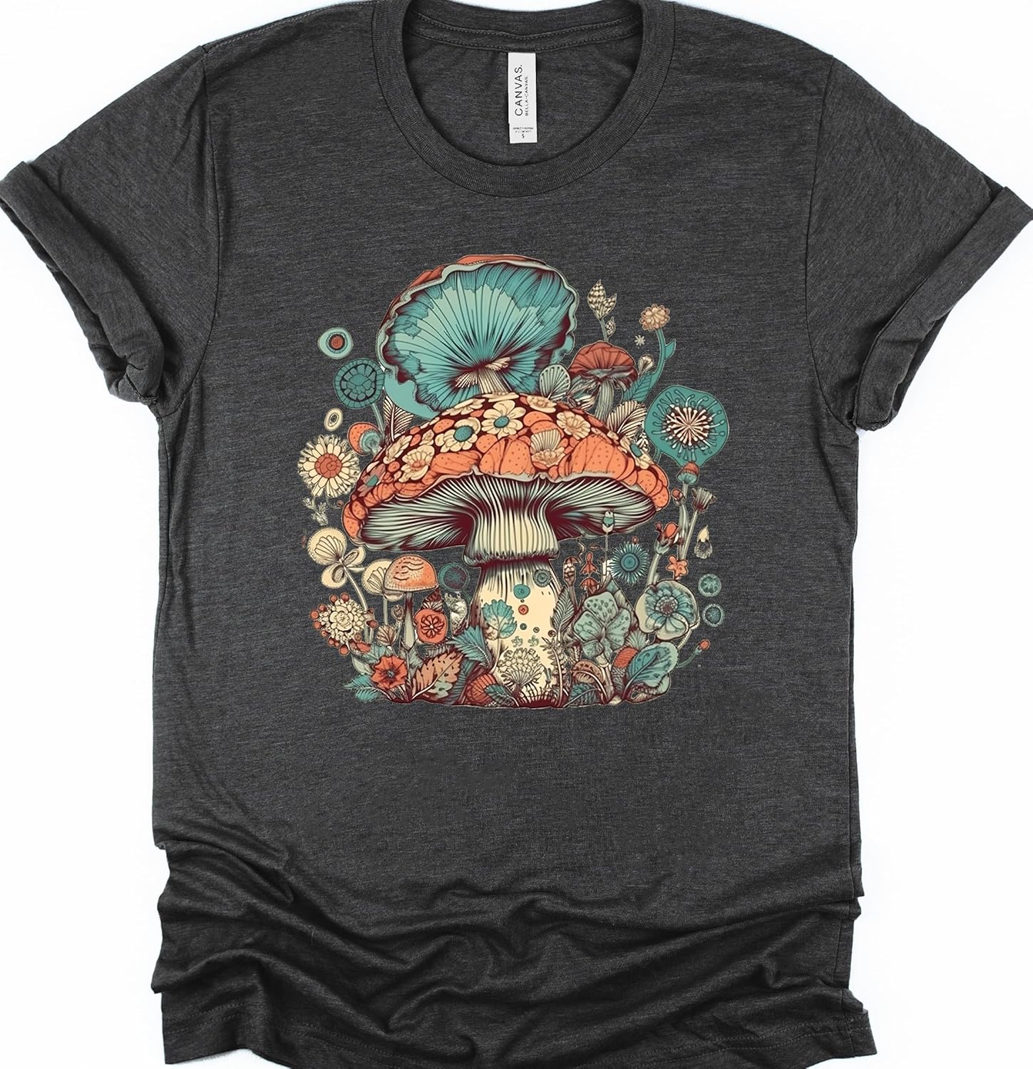 Aesthetic Mushroom Shirt, Goblincore Shirt, Hippie Shirt, Nature Lover Gift, Mushroom Lover Shirt, Vintage T shirt, Retro Tee, Tshirts