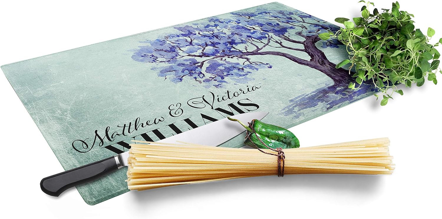 Tabla de cortar personalizada, 12 diseños, tabla de cortar de vidrio, regalos de boda para parejas, regalos de inauguración de la casa, regalo para