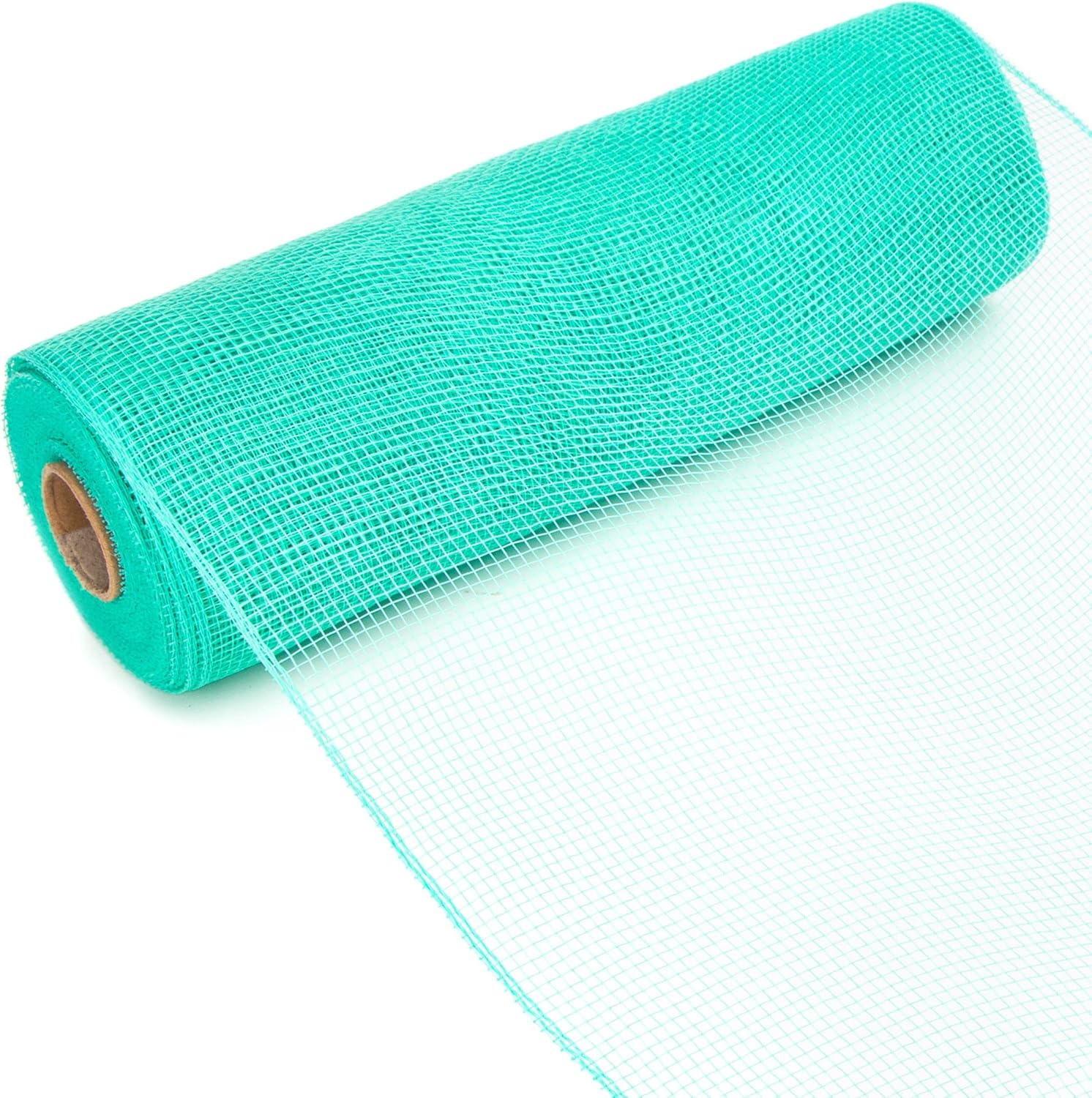Ribbli Cinta de malla verde aguamarinamenta, 10 pulgadas x 30 pies (10 yardas), cinta de verano para guirnaldas de corona y decoración de árbol de