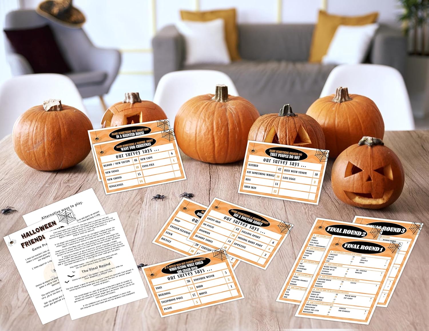Juego de pelea amigable para Halloween, cuestionario amistoso, prueba de peleas familiares, juego de baby shower, actividad de fiesta de Halloween,