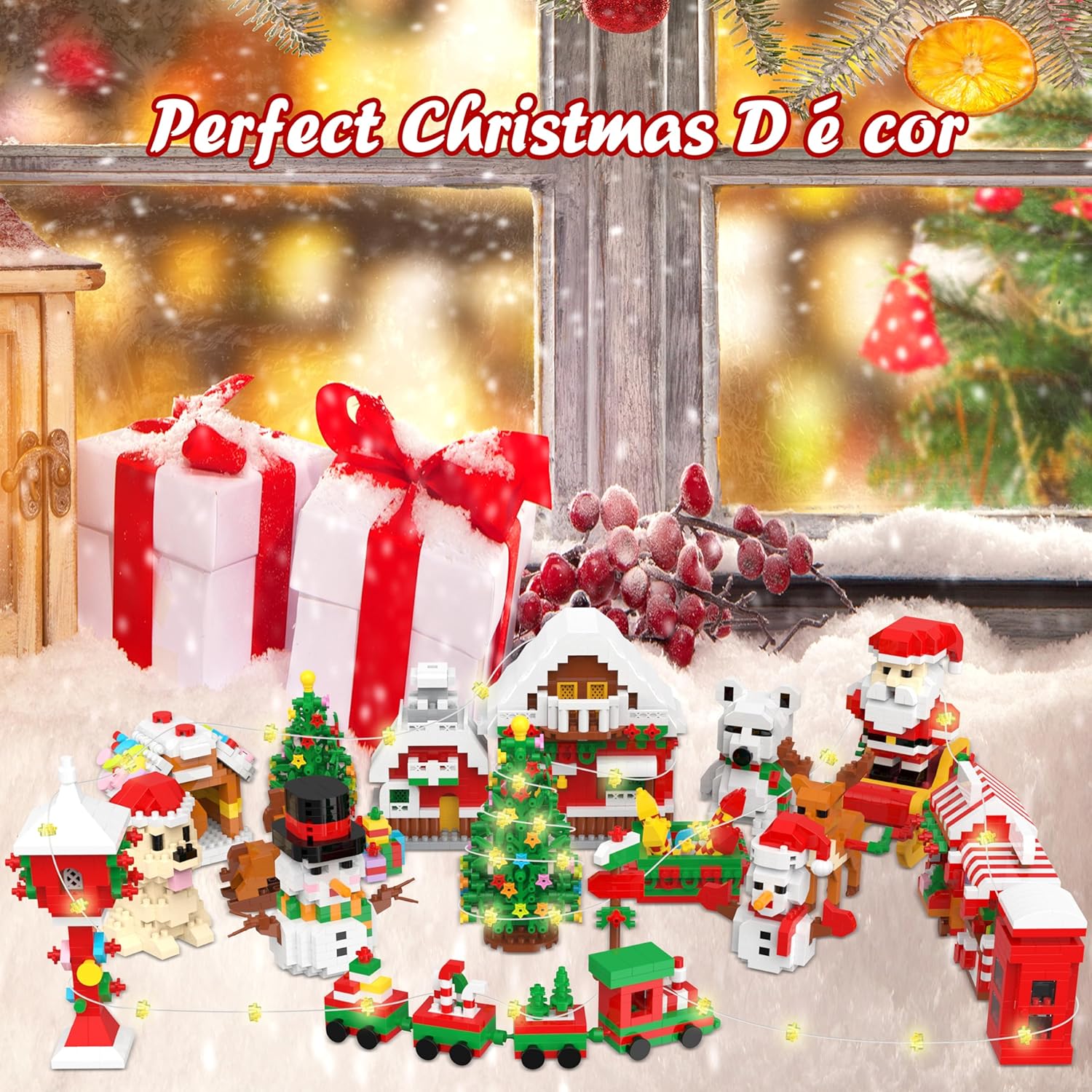 Calendario de Adviento de Navidad 2023, juego de construcción de juguetes  Juego de cuenta regresiva de Navidad, 24 sorpresas coleccionables,