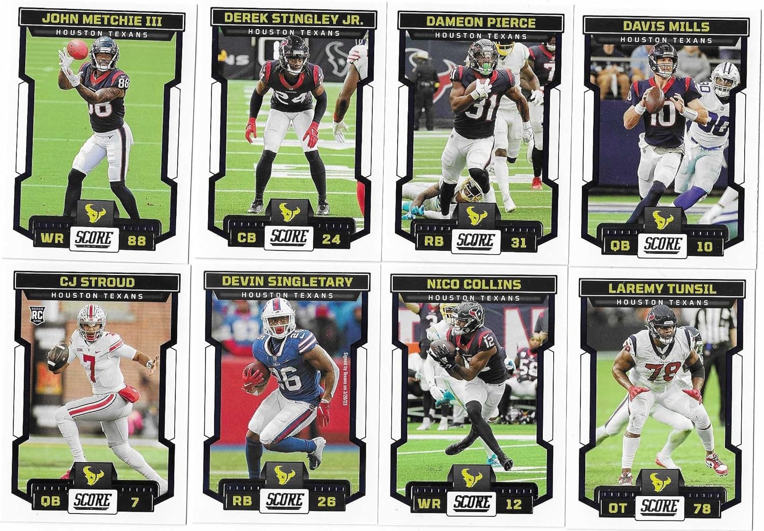 2023 Panini Score Football Houston Texans Team Set Gift Pack 2023 Score Team Plus Bonus Texans Set 2010-2022