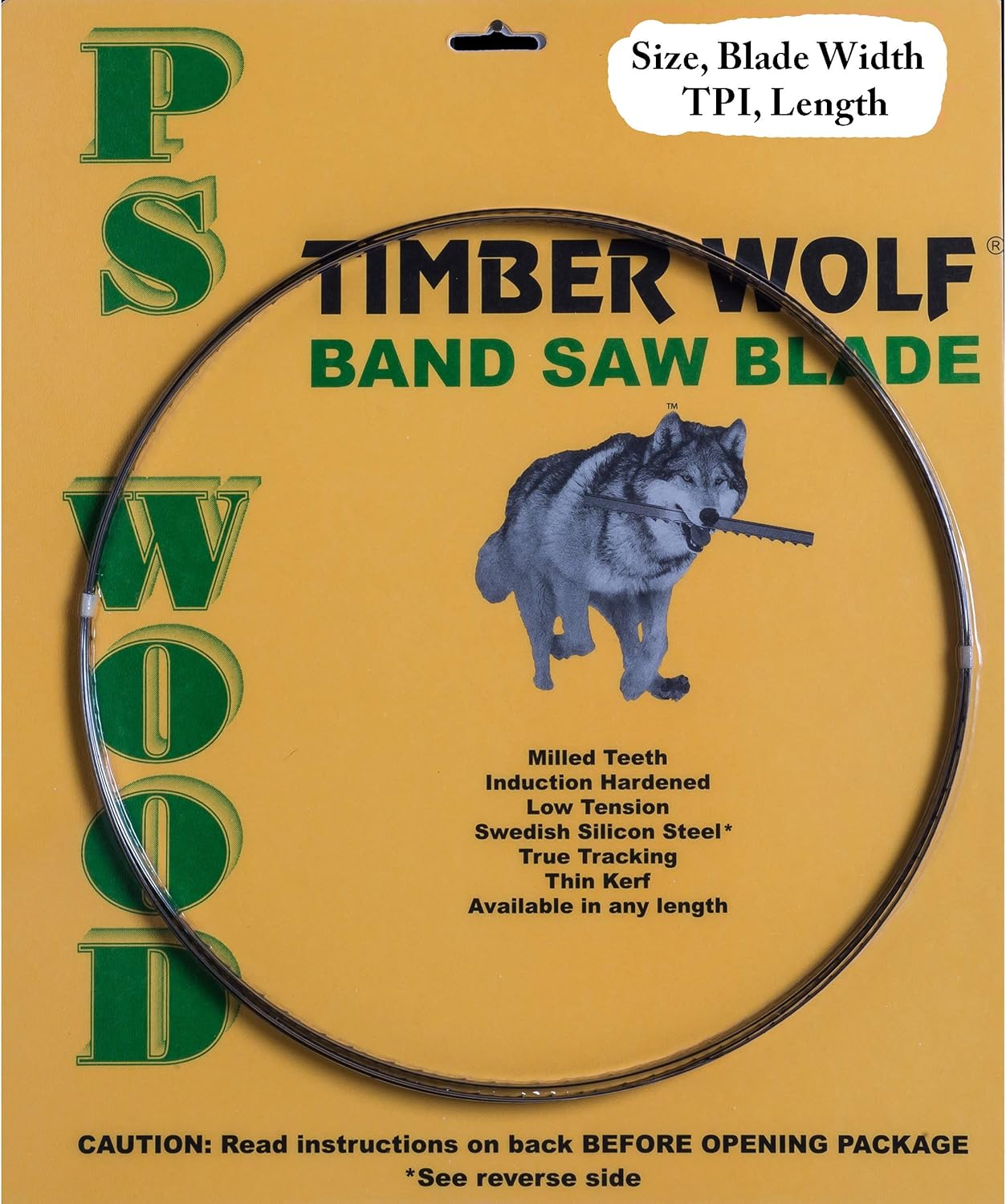 Timber Wolf Hoja de Sierra de Banda de 70 12″ x 12″ x 4 tpi