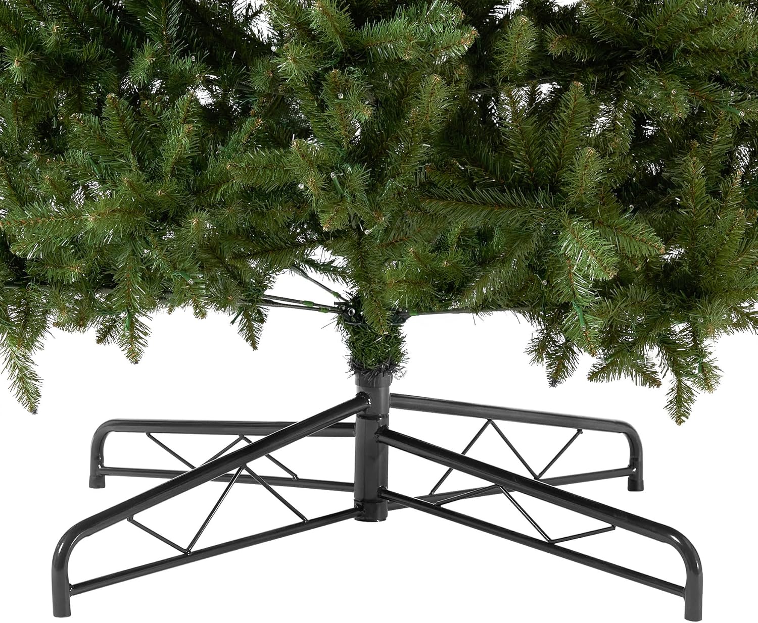 Árbol de Navidad artificial de pino verde delgado de 13 pies con 1360 luces LED blancas cálidas y ramas flexibles 3924