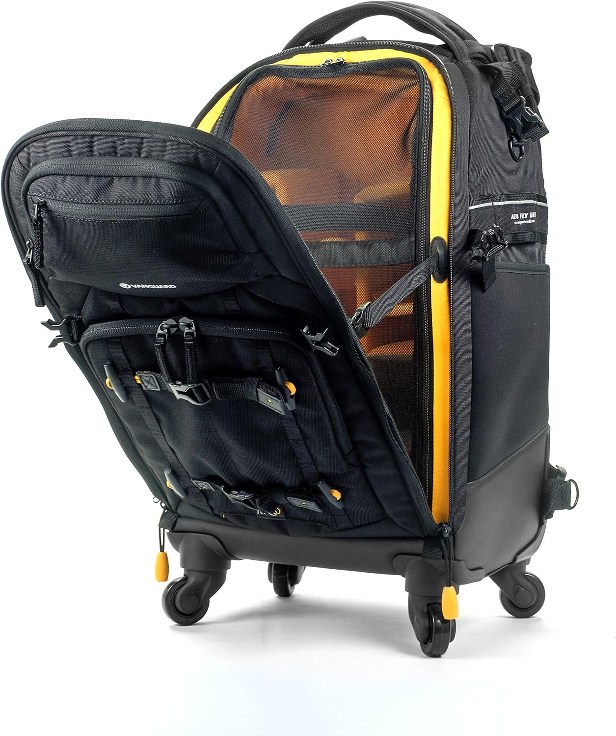 VANGUARD ALTA Fly 58T – Mochila para cámara DSLR, giratoriacarretilla de 4 ruedas, gris, tamaño completo
