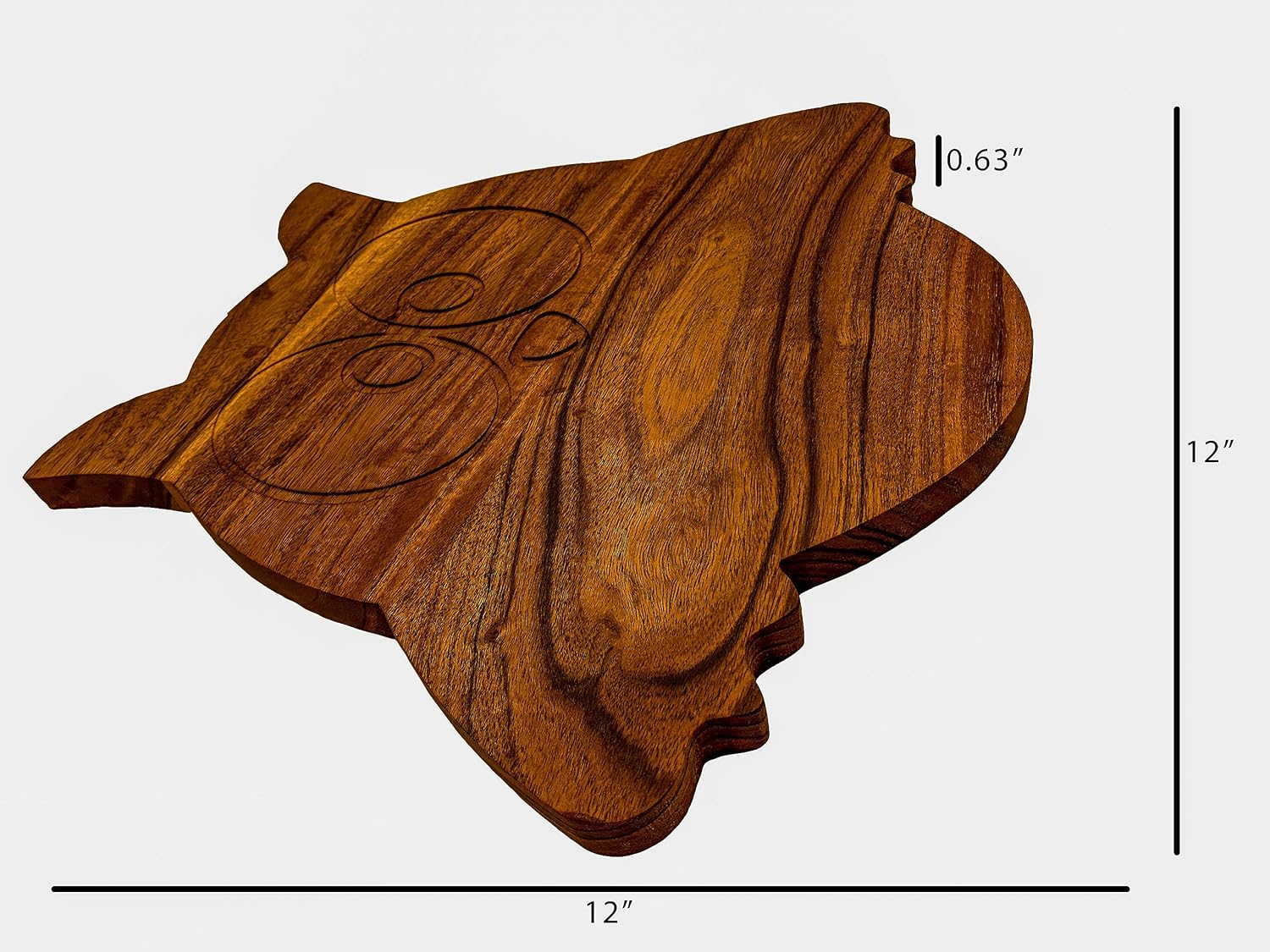 Affinity Decor Tabla de cortar de madera de acacia para Halloween con ranura para decoración festiva y bandeja para servir aperitivos (12 pulgadas