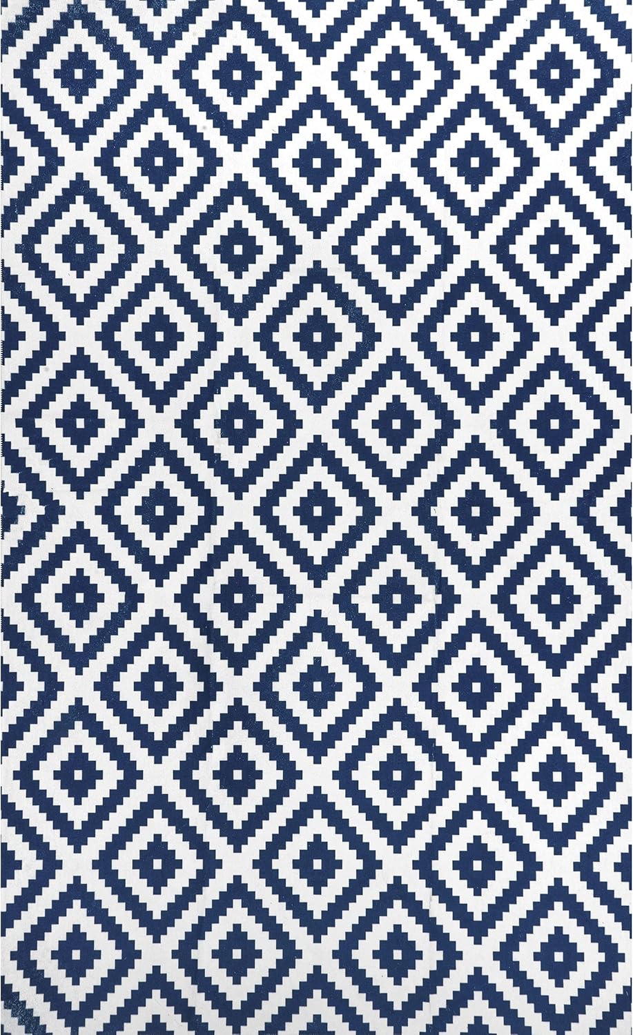 nuLOOM Kellee – Alfombra moderna lavable a máquina, 6 x 9 pulgadas, color azul