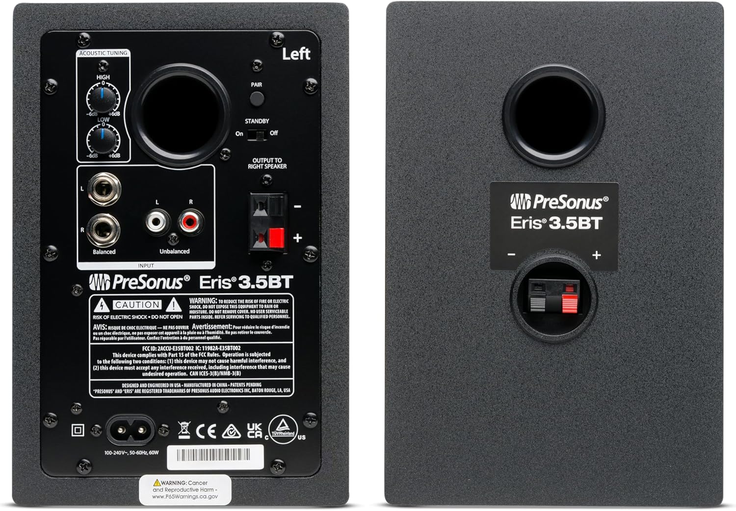 PreSonus Eris 3.5BT (2da generación) – Monitores de estudio de campo cercano de 3.5″ con Bluetooth
