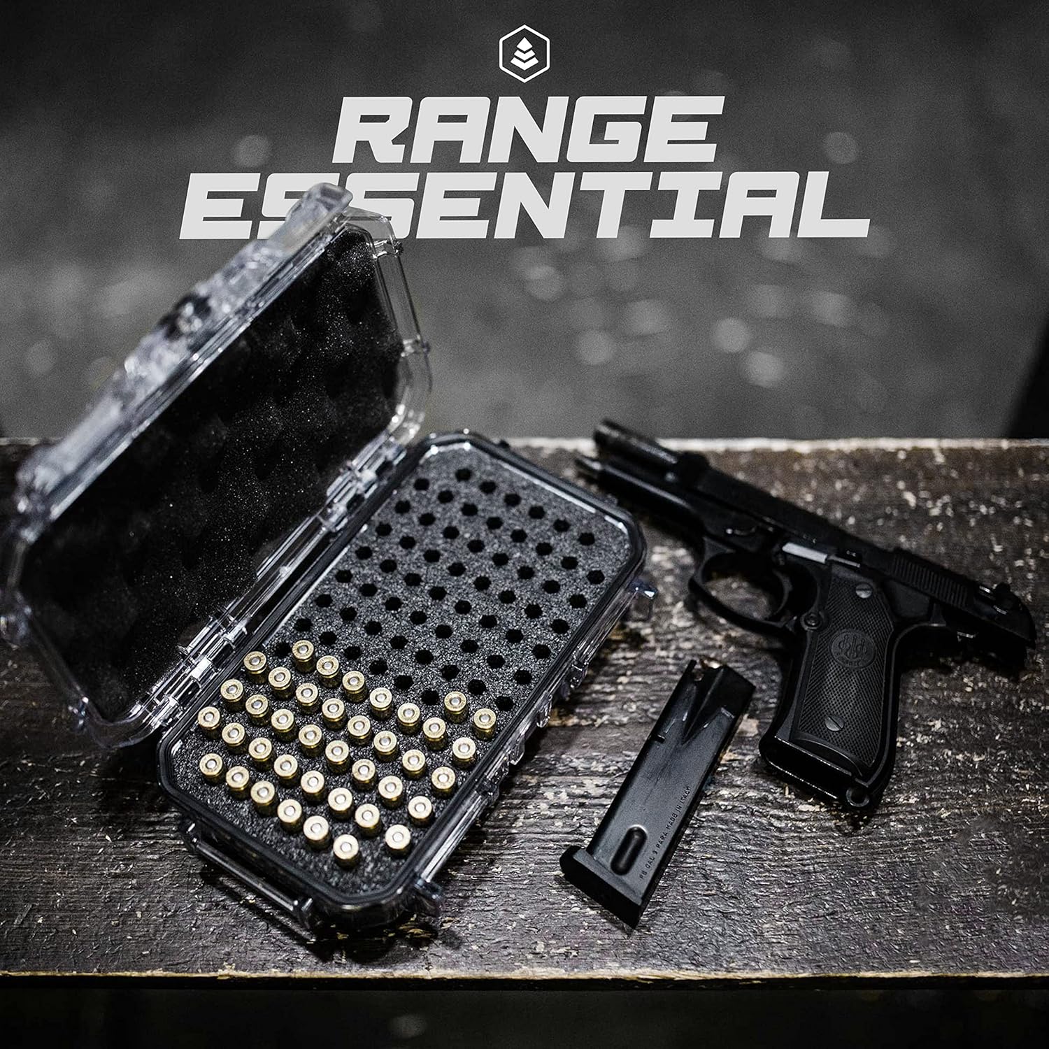 Evergreen Estuche de almacenamiento redondo con cierre de bala para 100 pistolas, seguro para viaje, especificaciones mil, impermeable, fabricado en