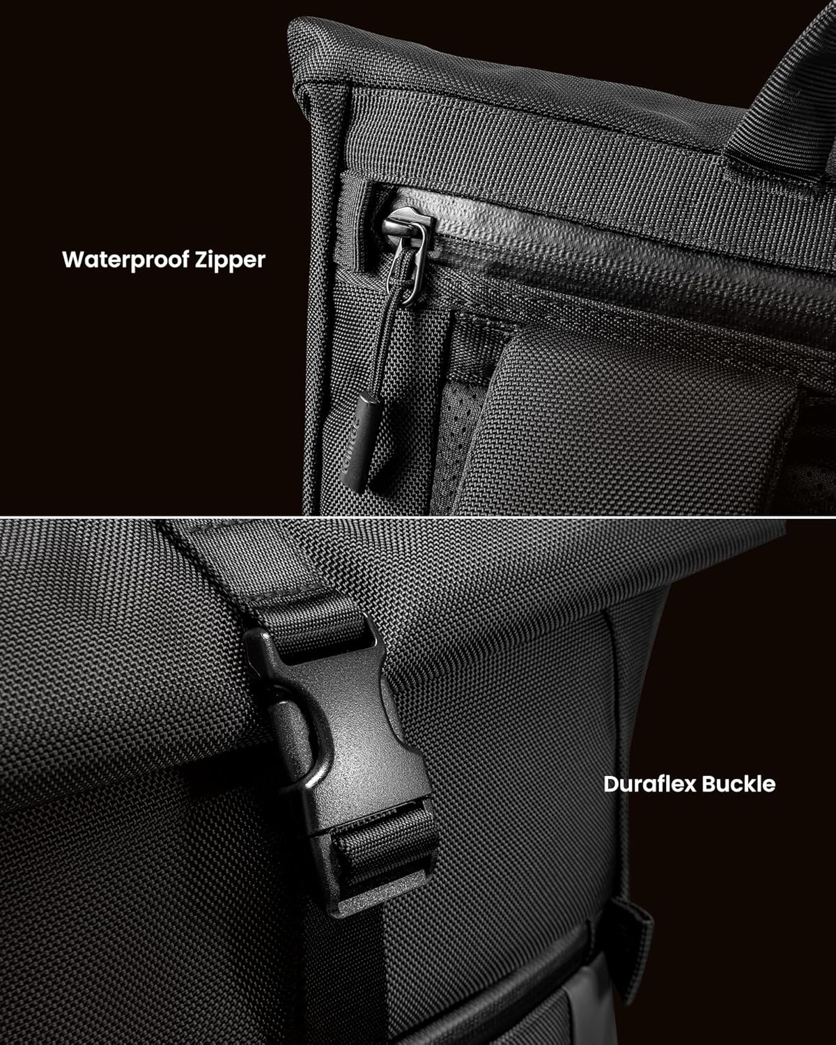 tomtoc Mochila enrollable para laptop, ligera, resistente al agua, expansible, informal, para MacBook de 13 a 16 pulgadas, mochila para viaje a la